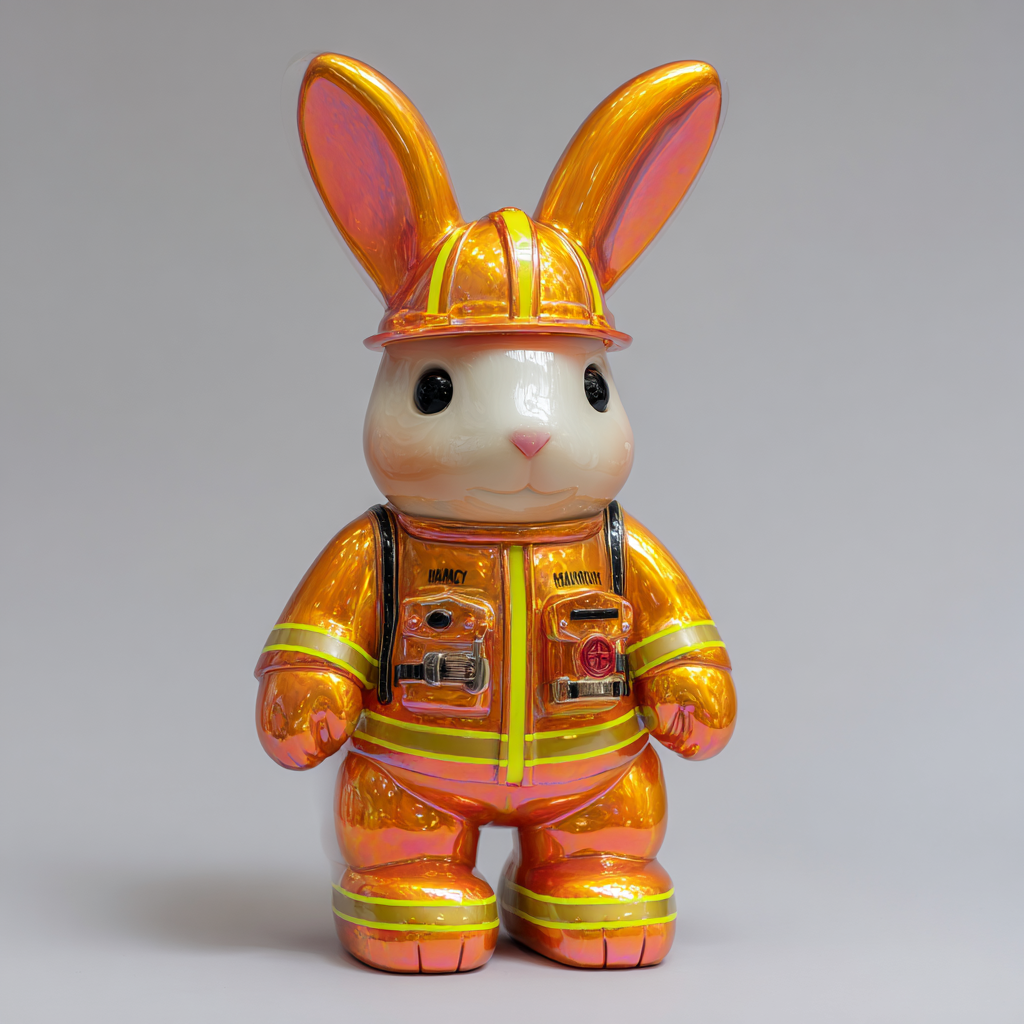 兔子穿着消防员