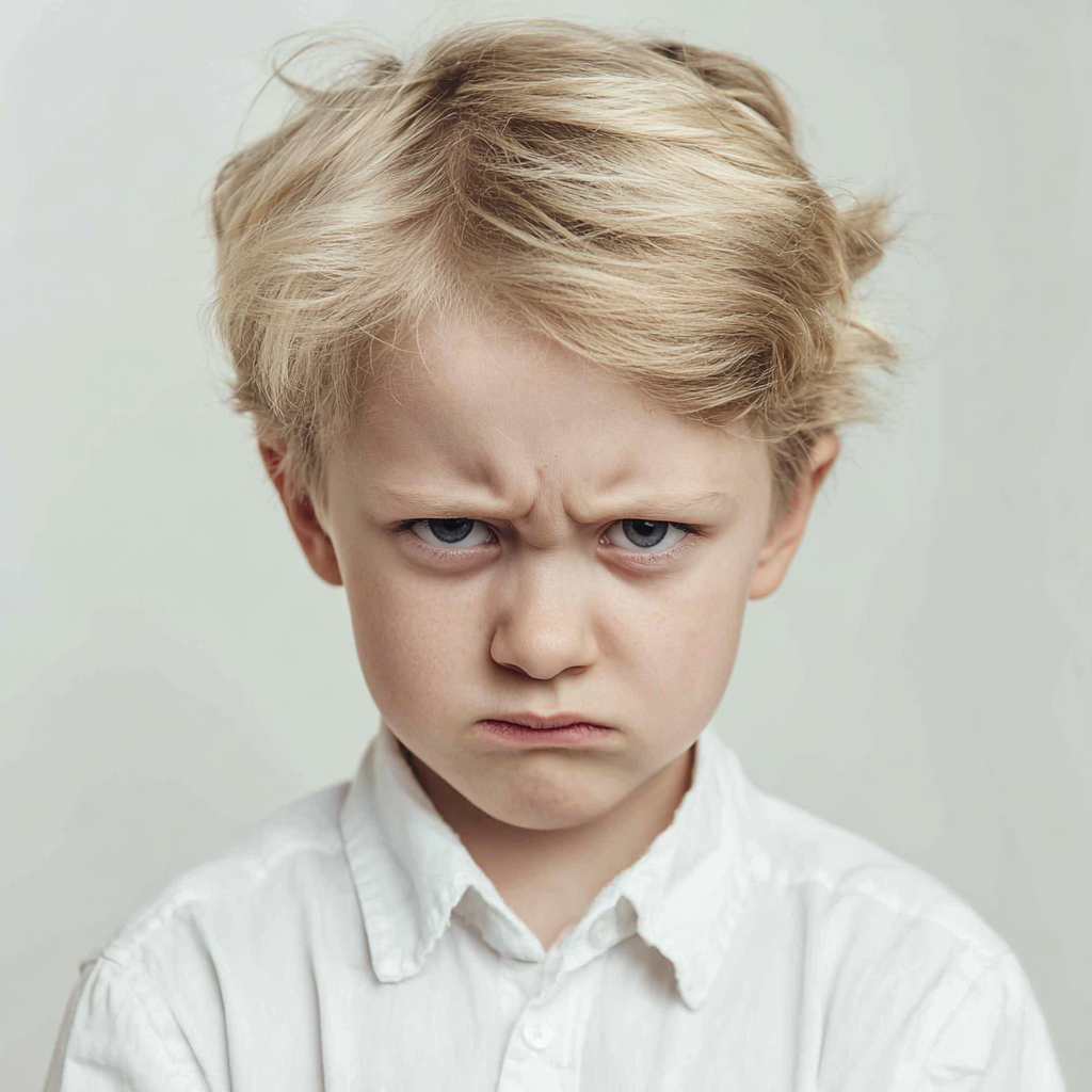 生气男孩