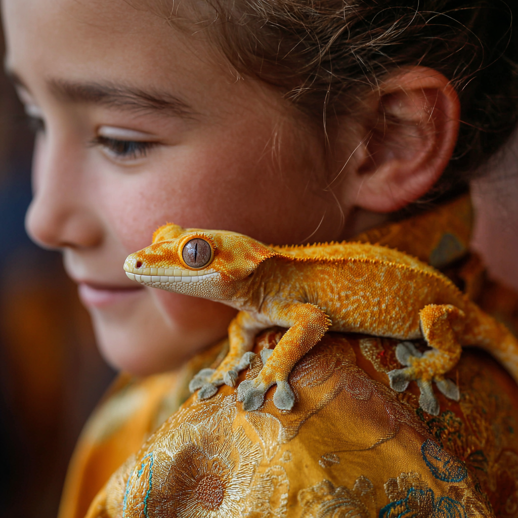守宫蜥蜴和女孩
