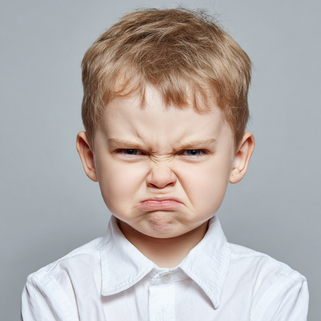 生气男孩