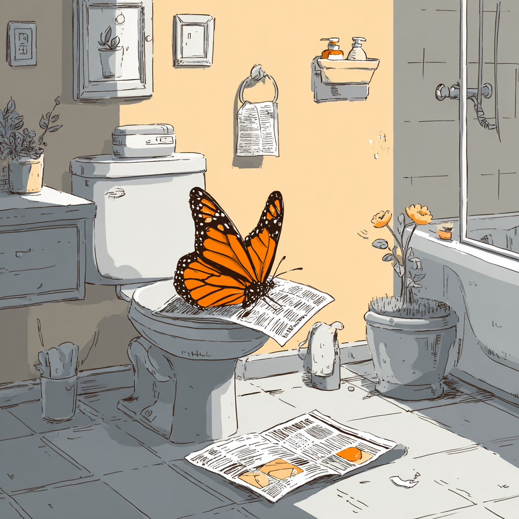 蝴蝶上厕所