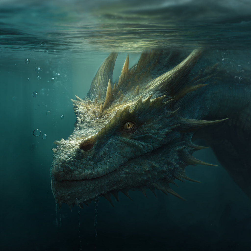 Dragon in the water
