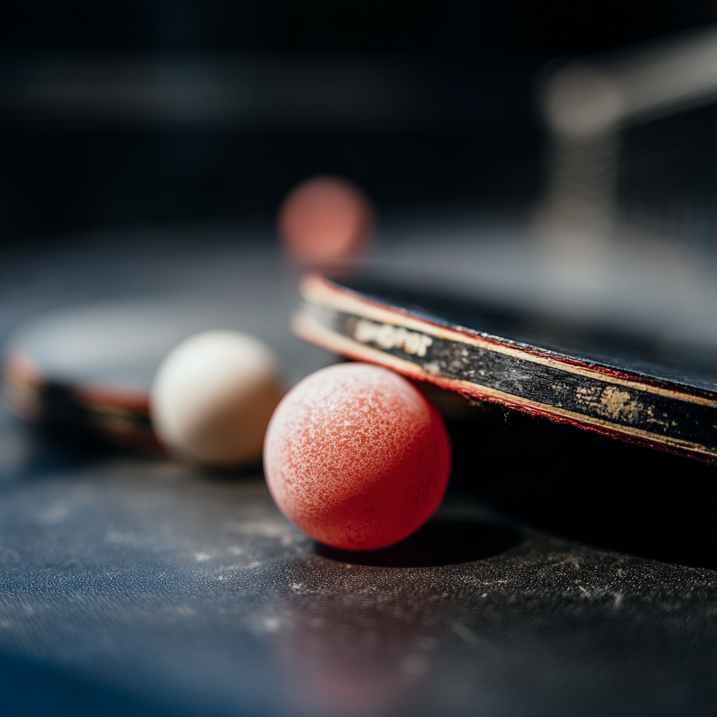 乒乓球特写