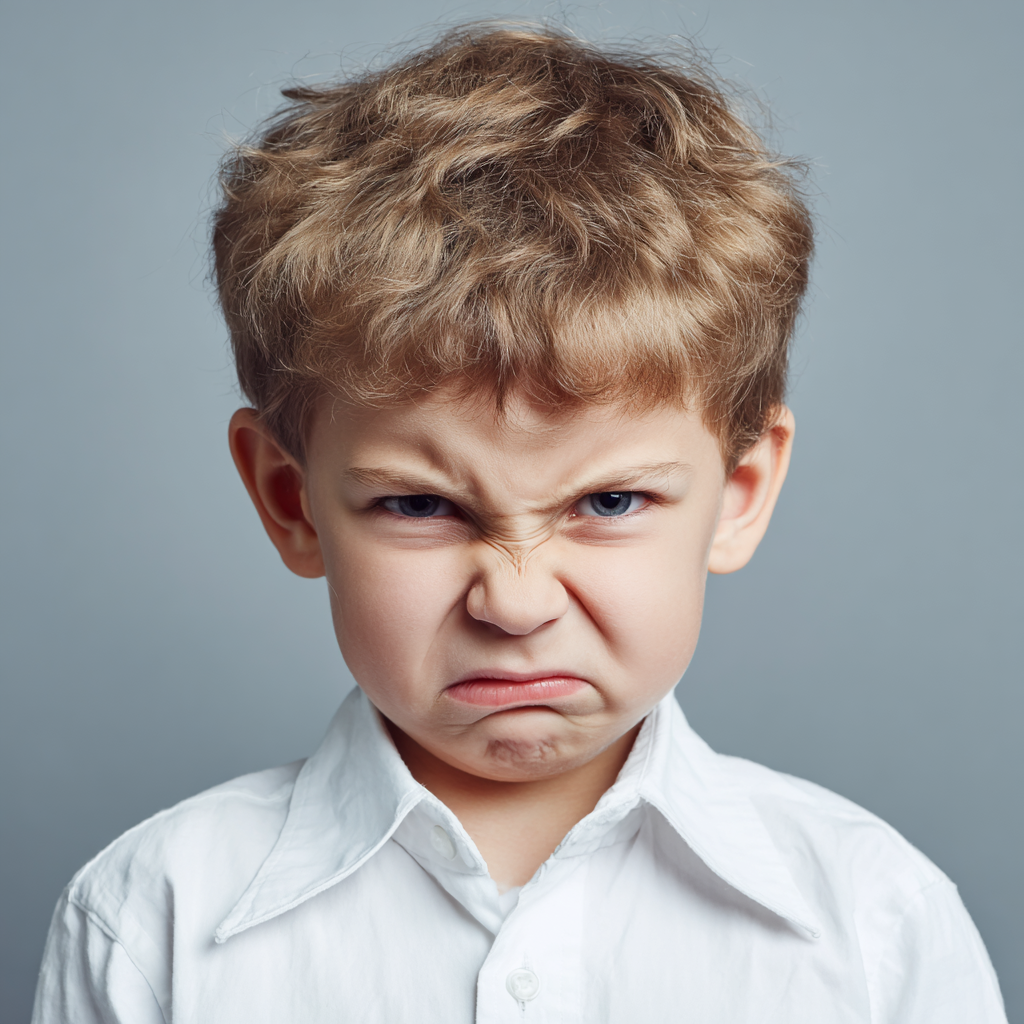 生气男孩