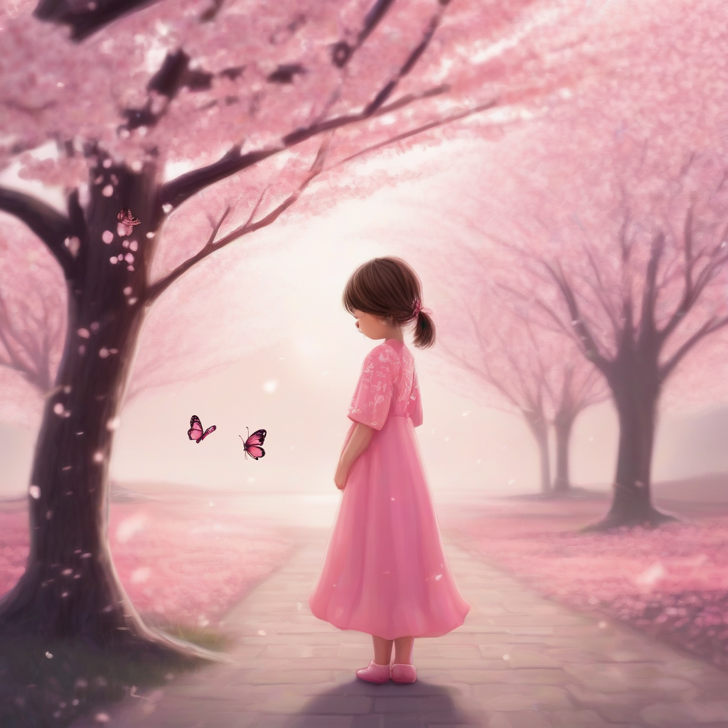 她和蝴蝶说悄悄话