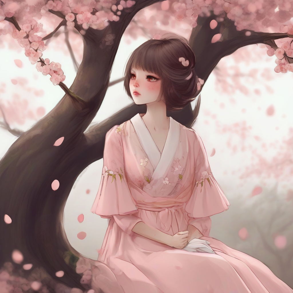 樱花树下她生气了